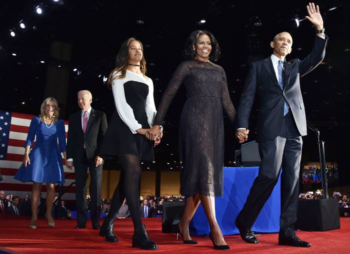 Malia Obama Michelle Obama Barack Obama Farewell Speech Style