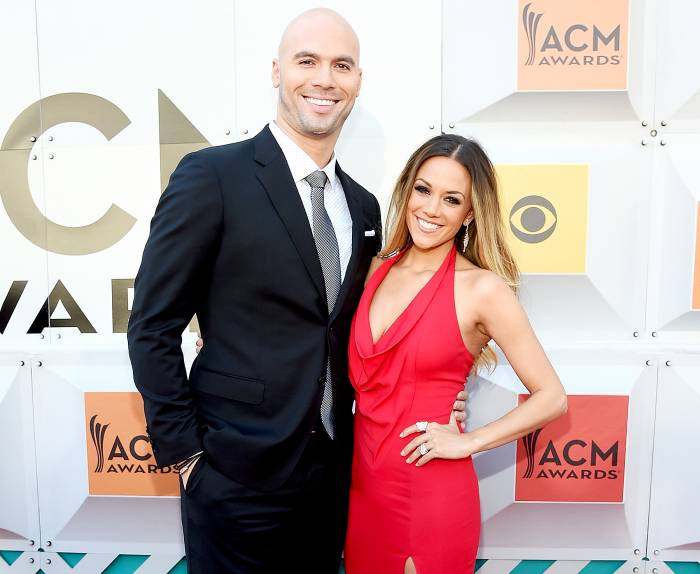 Mike Caussin and Jana Kramer attend the 51st Academy of Country Music Awards at MGM Grand Garden Arena on April 3, 2016 in Las Vegas, Nevada.
