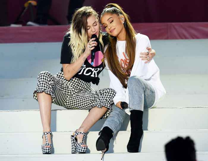 Ariana Grande, Miley Cyrus Duet on ‘Don’t Dream It’s Over’ at Manchester Concert