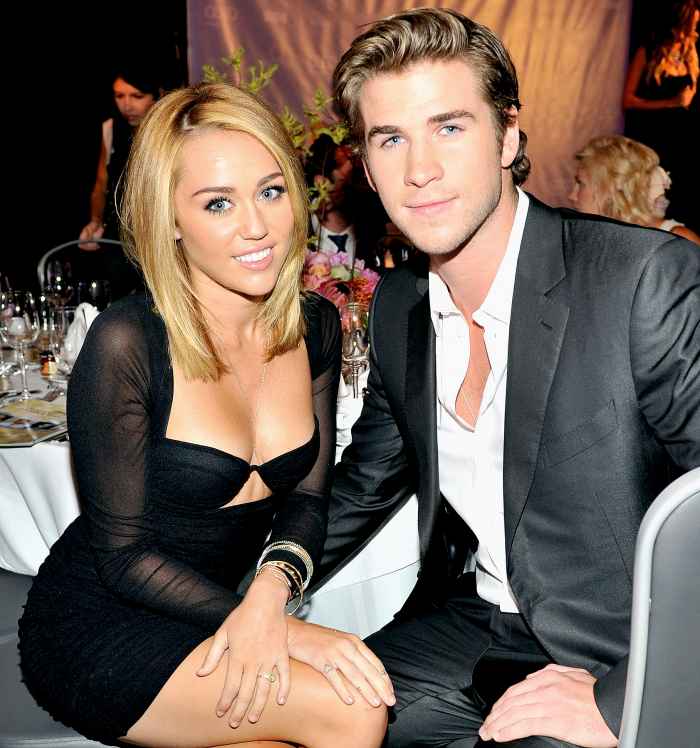 Miley Cyrus and Liam Hemsworth attend Australians In Film Awards & Benefit Dinner at InterContinental Hotel on June 27, 2012 in Century City, California.