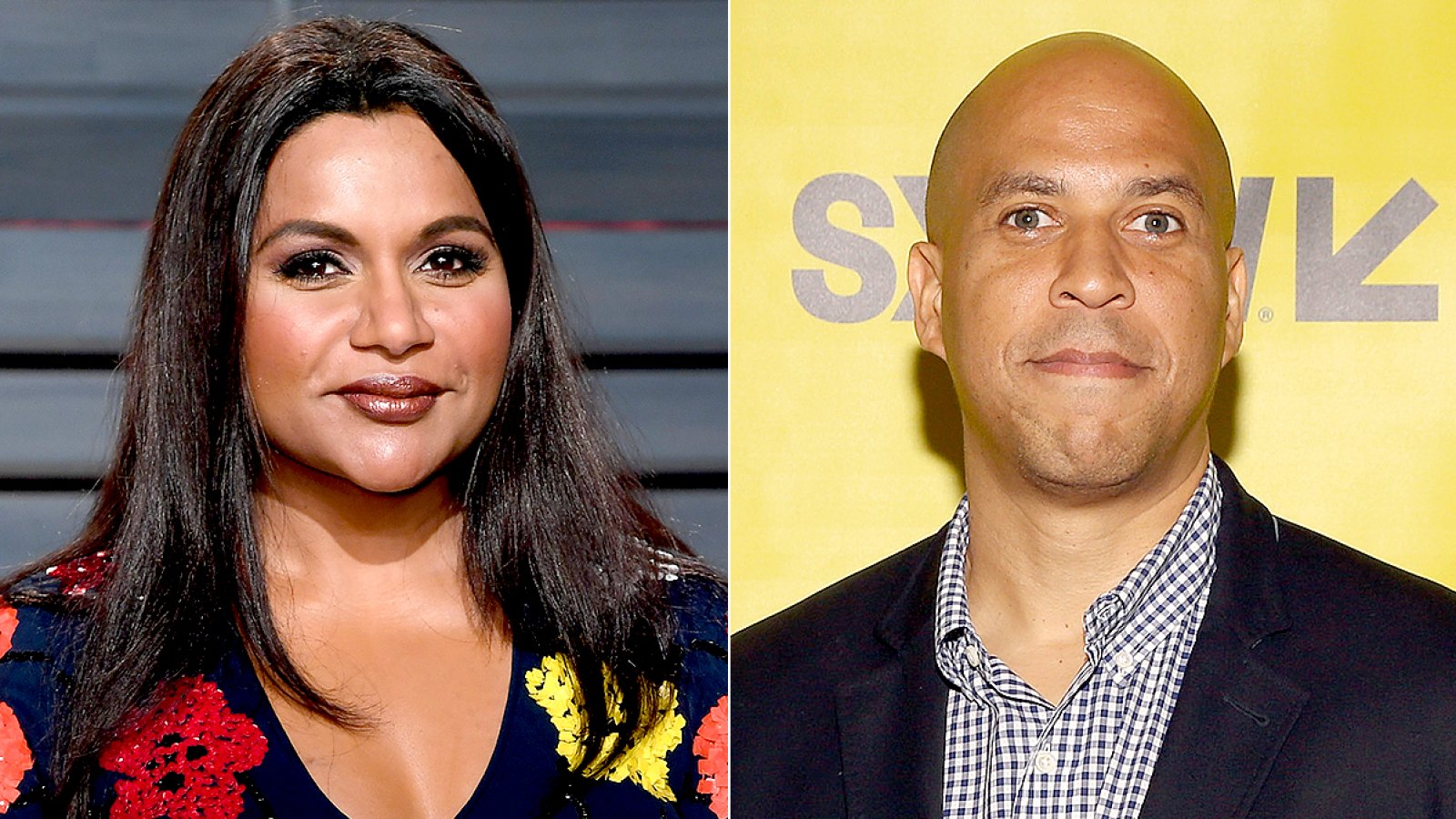 Mindy Kaling and Cory Booker
