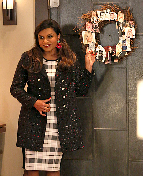 Mindy Kaling - Christmas outfits