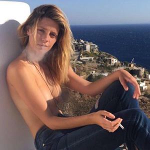 Mischa Barton topless censored Instagram