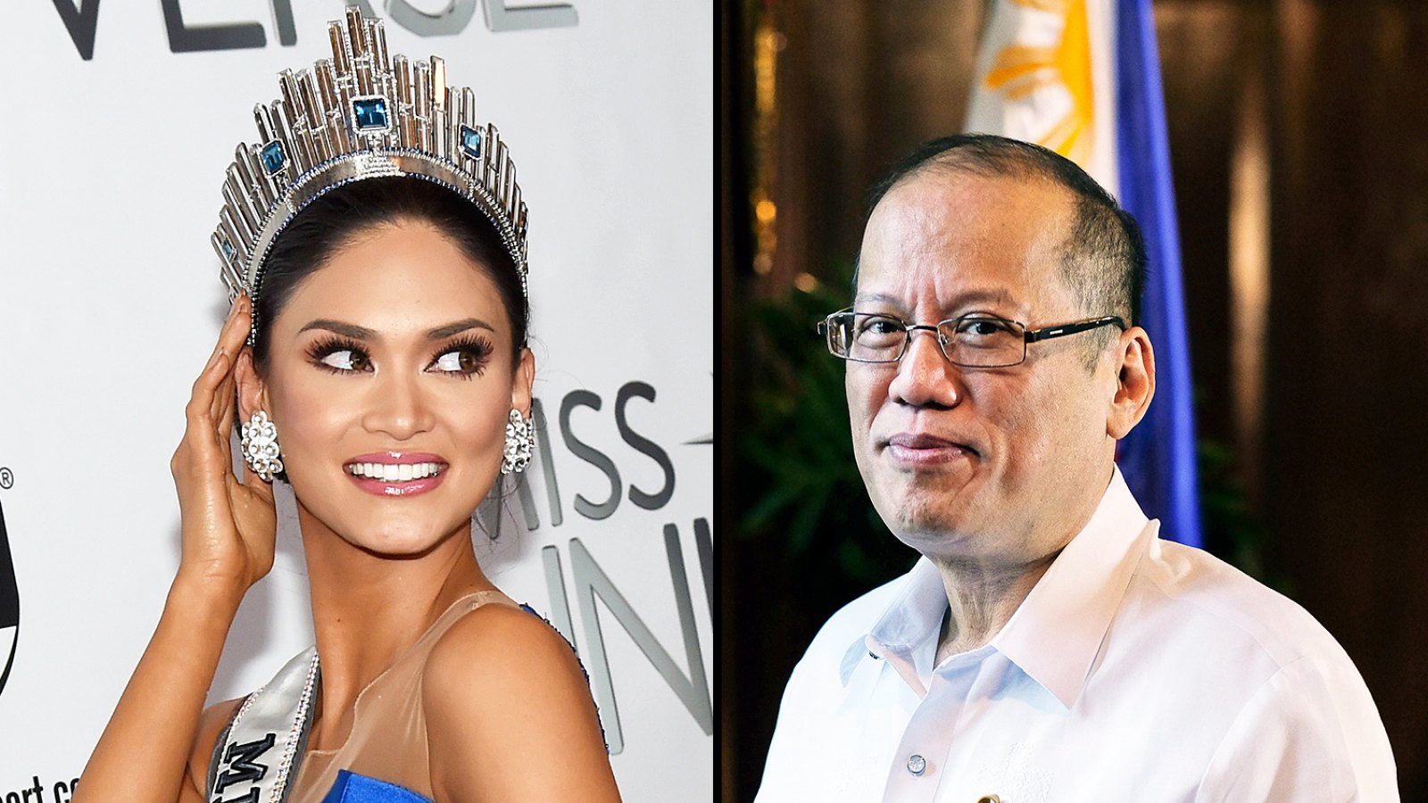Miss Philippines 2015, Pia Alonzo Wurtzbach, and Philippine President Benigno Aquino