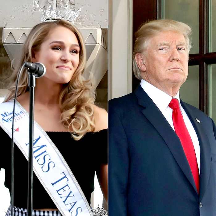 Miss Texas Margana Wood and Donald Trump