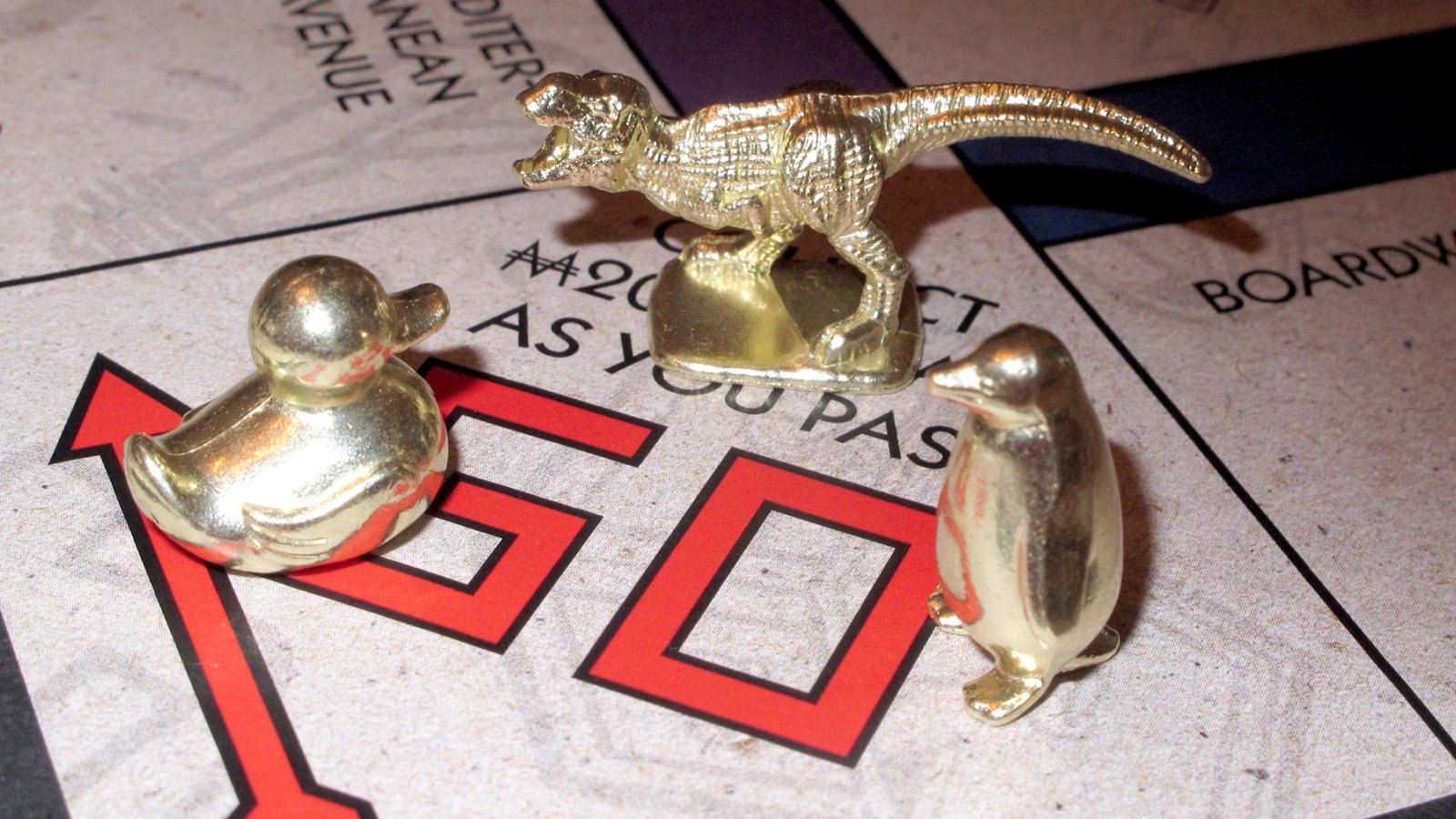 The three new tokens in Monopoly.
