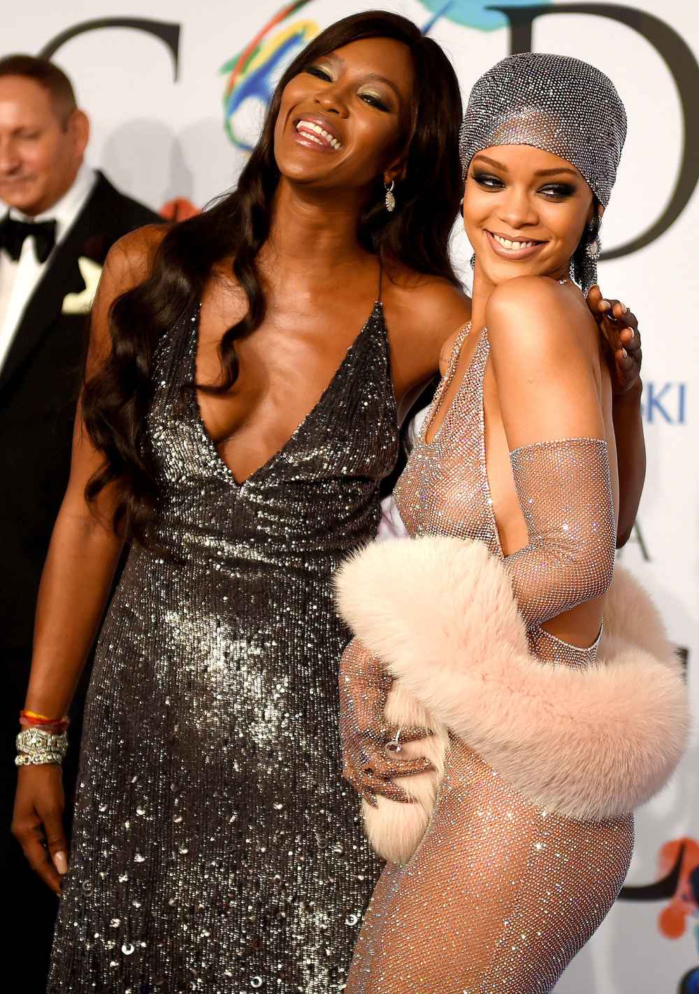 Naomi Campbell and Rihanna attend the 2014 Council of Designer of America Awards (CFDA)at Alice Tully Hall at the Lincoln Center June 2, 2014 in New York City.