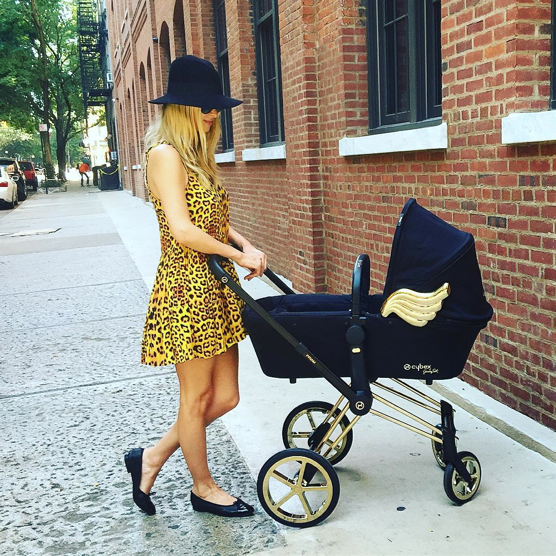 Nicky Hilton’s Stroller Comes Complete With Gold Angel Wings