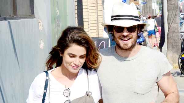an Somerhalder and his wife Nikki Reed who is pregnant with their 1st child seem to be taking pregnancy with a smile as they walk along Abbot Kinney Boulevard in Venice, Ca