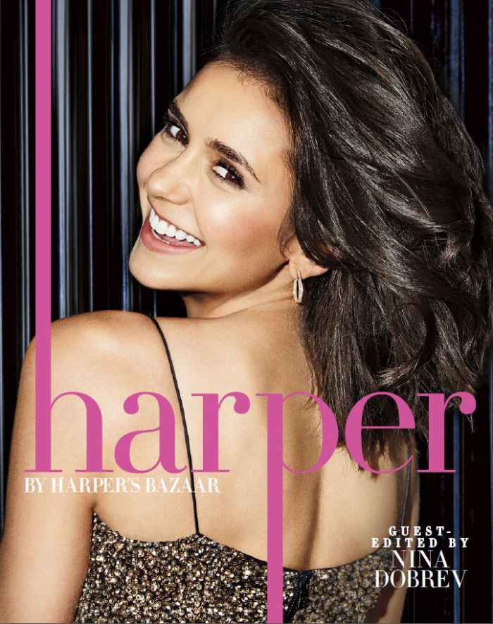 Nina Dobrev on the cover of Harper's Bazaar