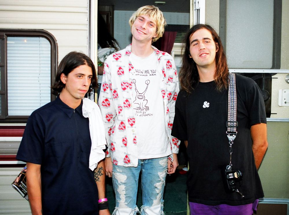 Dave Grohl, Kurt Cobain, and Krist Novoselic