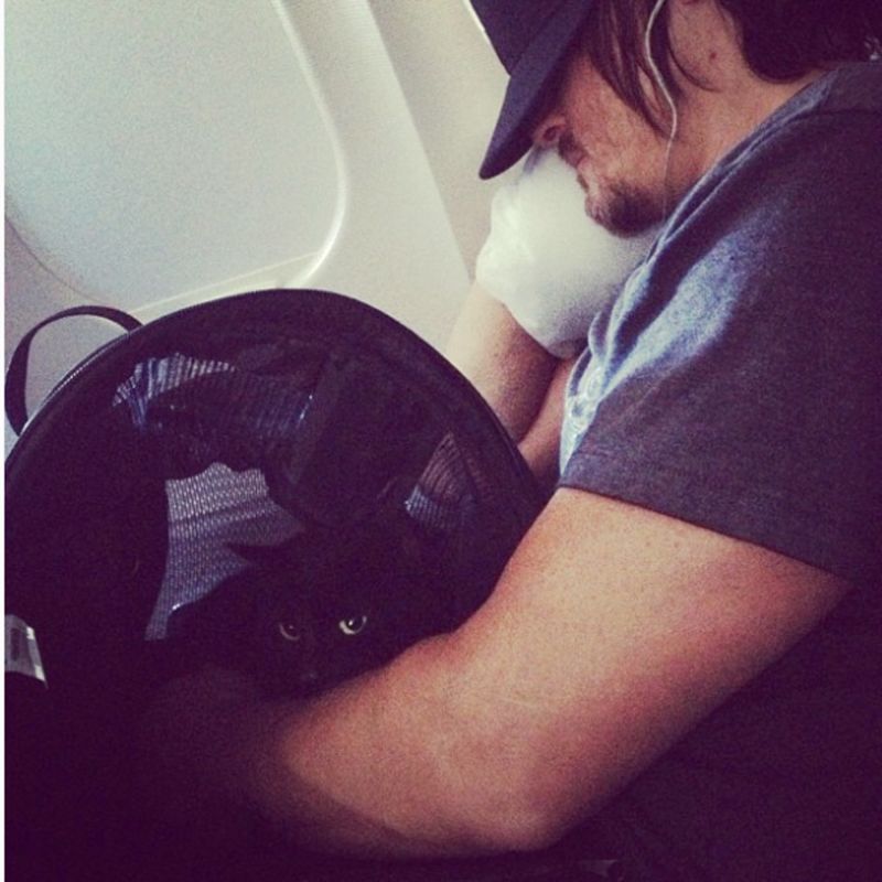 Norman Reedus and Cat
