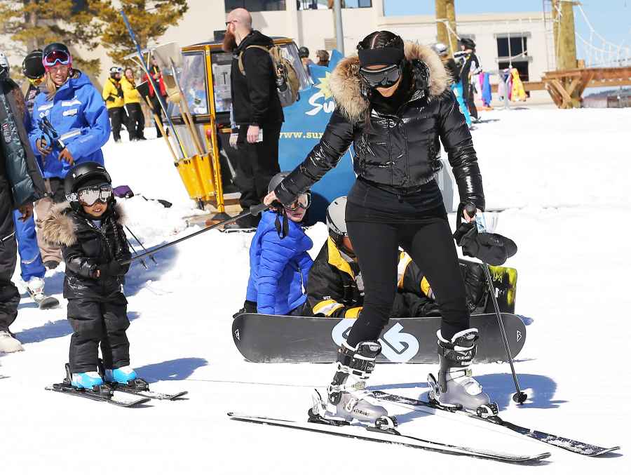 North West Kim Kardashian skiing