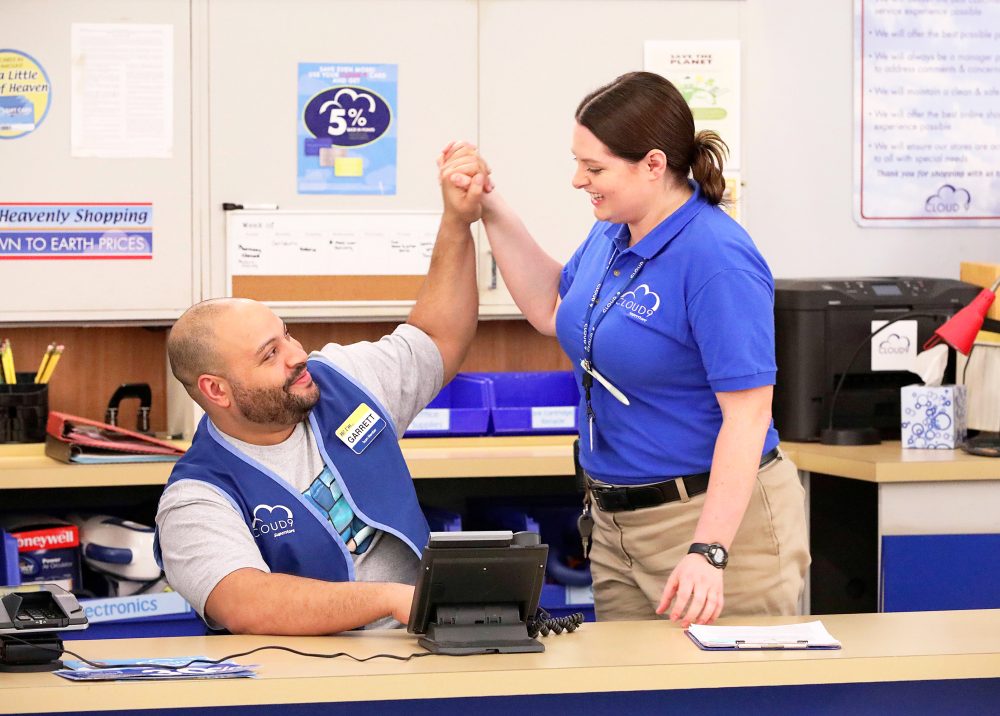 Colton Dunn and Lauren Ash Superstore