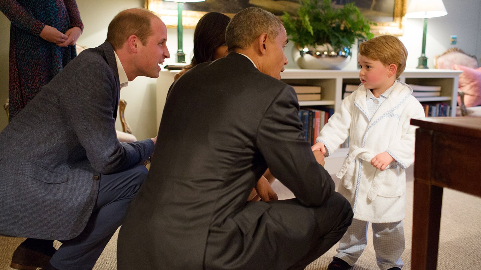 President Obama, Prince William, Princess Kate, Prince George