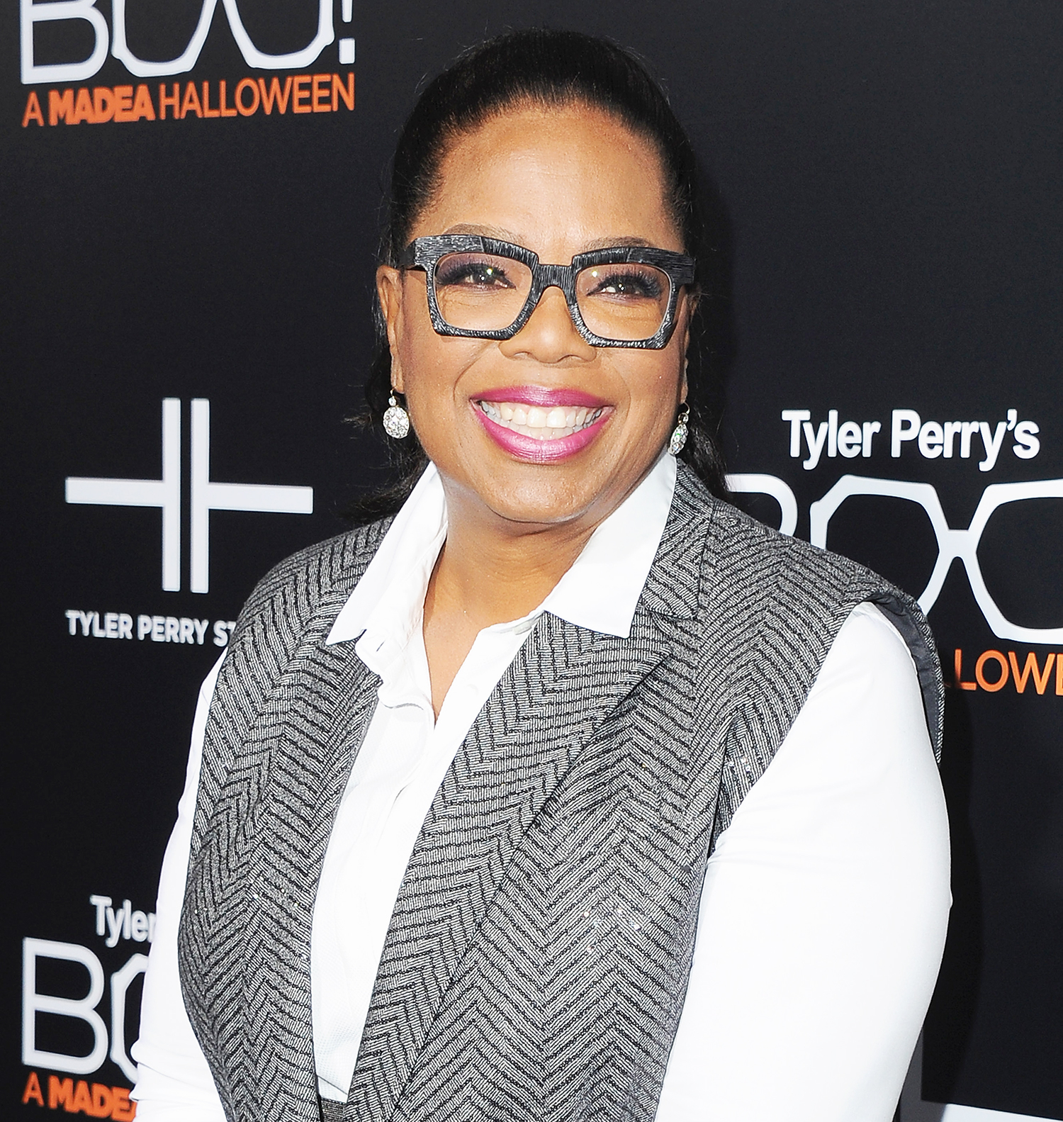 Oprah Winfrey arrives at the Los Angeles Premiere "Boo! A Madea Halloween" on October 17, 2016 in Hollywood, California.