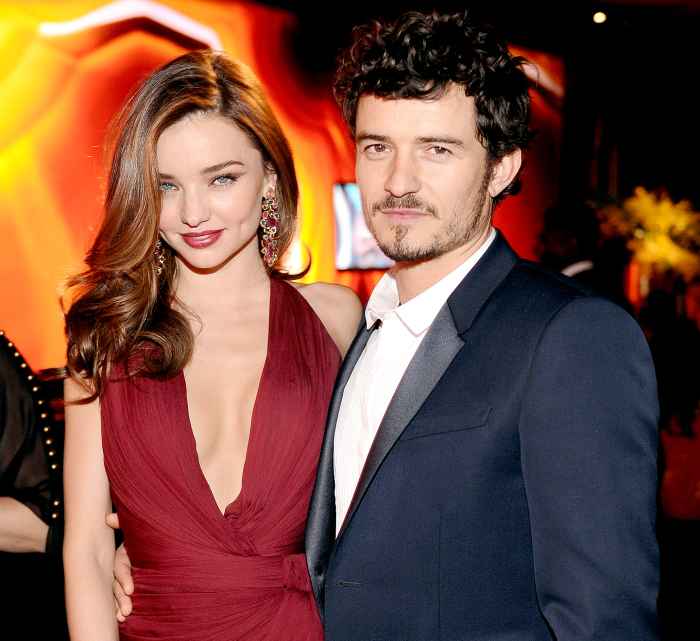 Miranda Kerr and Orlando Bloom attend the 2013 InStyle and Warner Bros. 70th Annual Golden Globe Awards Post-Party held at the Oasis Courtyard in The Beverly Hilton Hotel on January 13, 2013 in Beverly Hills, California.
