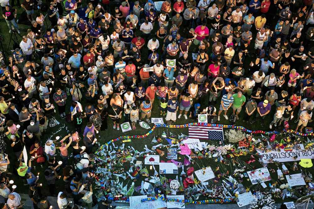 memorial for Orlando shooting victims