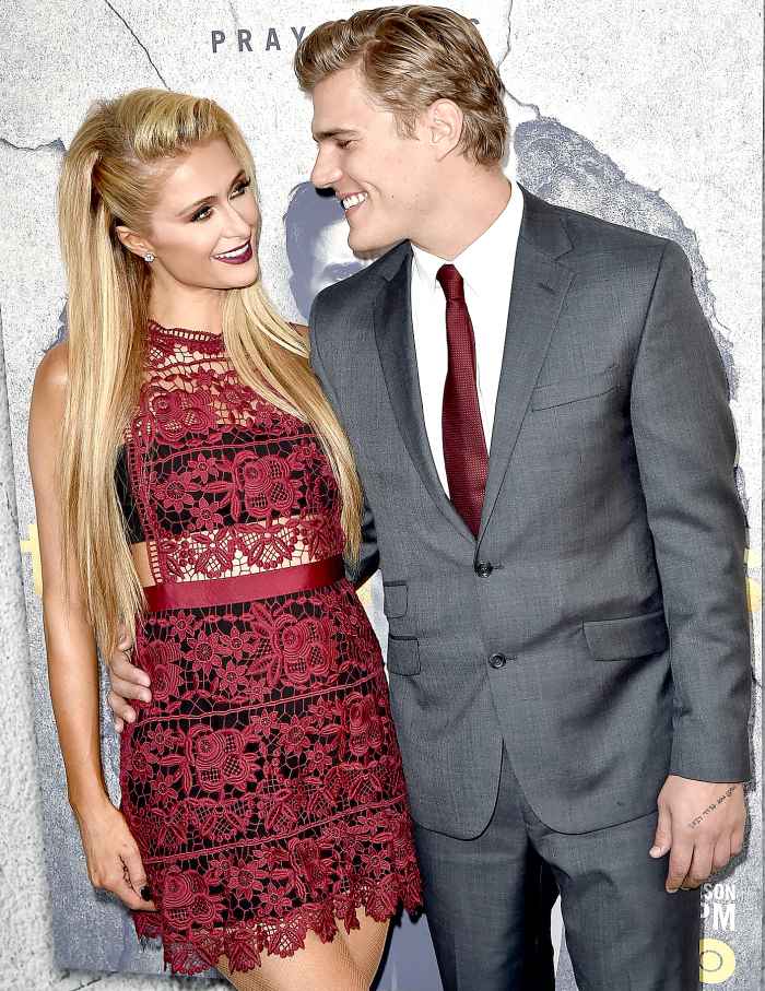 Paris Hilton and Chris Zylka attend the Premiere Of HBO's "The Leftovers" Season 3 - Arrivals at Avalon Hollywood on April 4, 2017 in Los Angeles, California.
