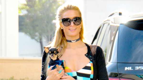 Paris Hilton is seen on April 06, 2017 in Los Angeles, California.