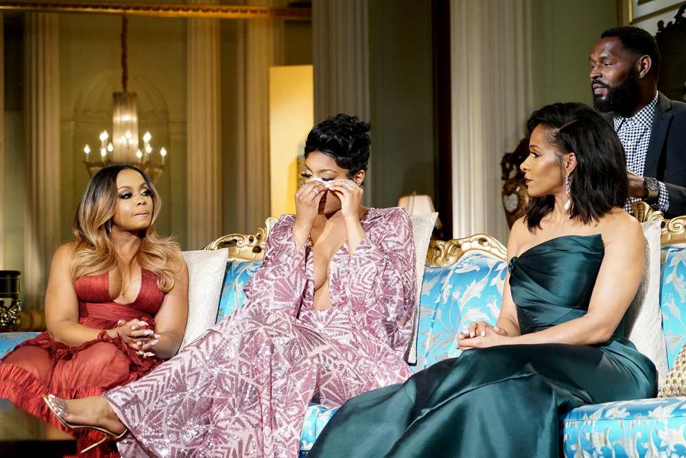 Phaedra Parks, Porsha Williams, and Sheree Whitfield on The Real Housewives of Atlanta Reunion.