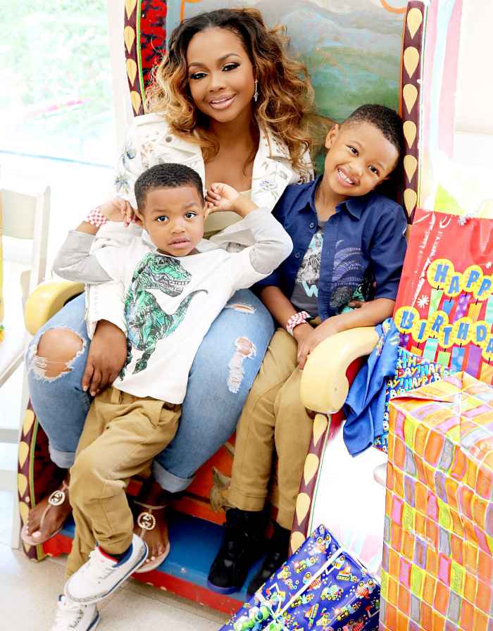 Phaedra Park and sons Dylan and Ayden