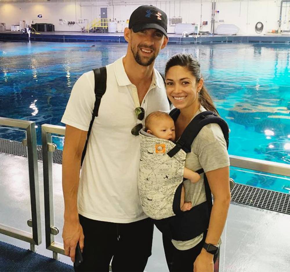 Michael Phelps, Boomer Phelps and Nicole Johnson