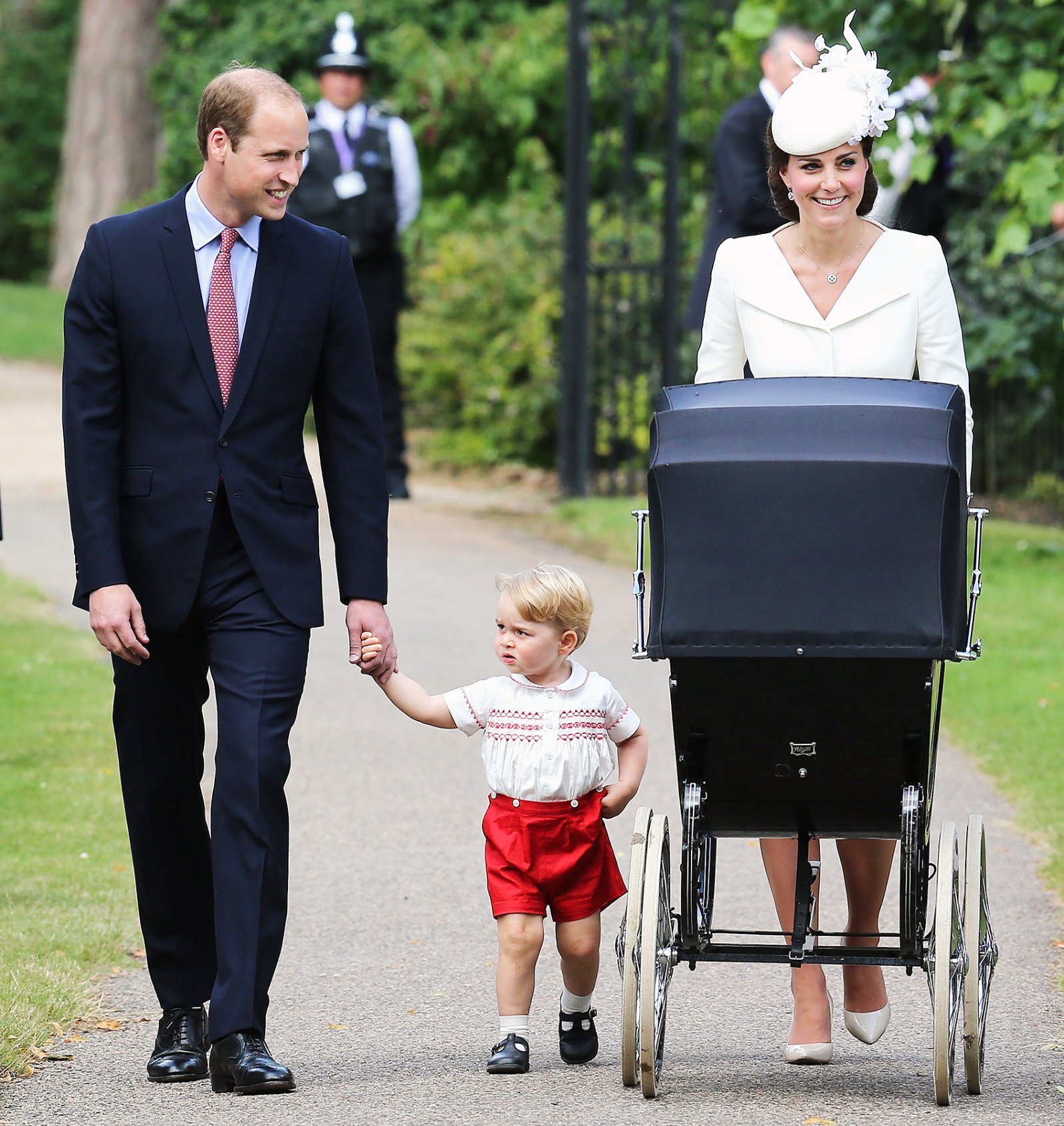 Prince George Prince William Kate Middleton grumpy Princess Charlotte christening