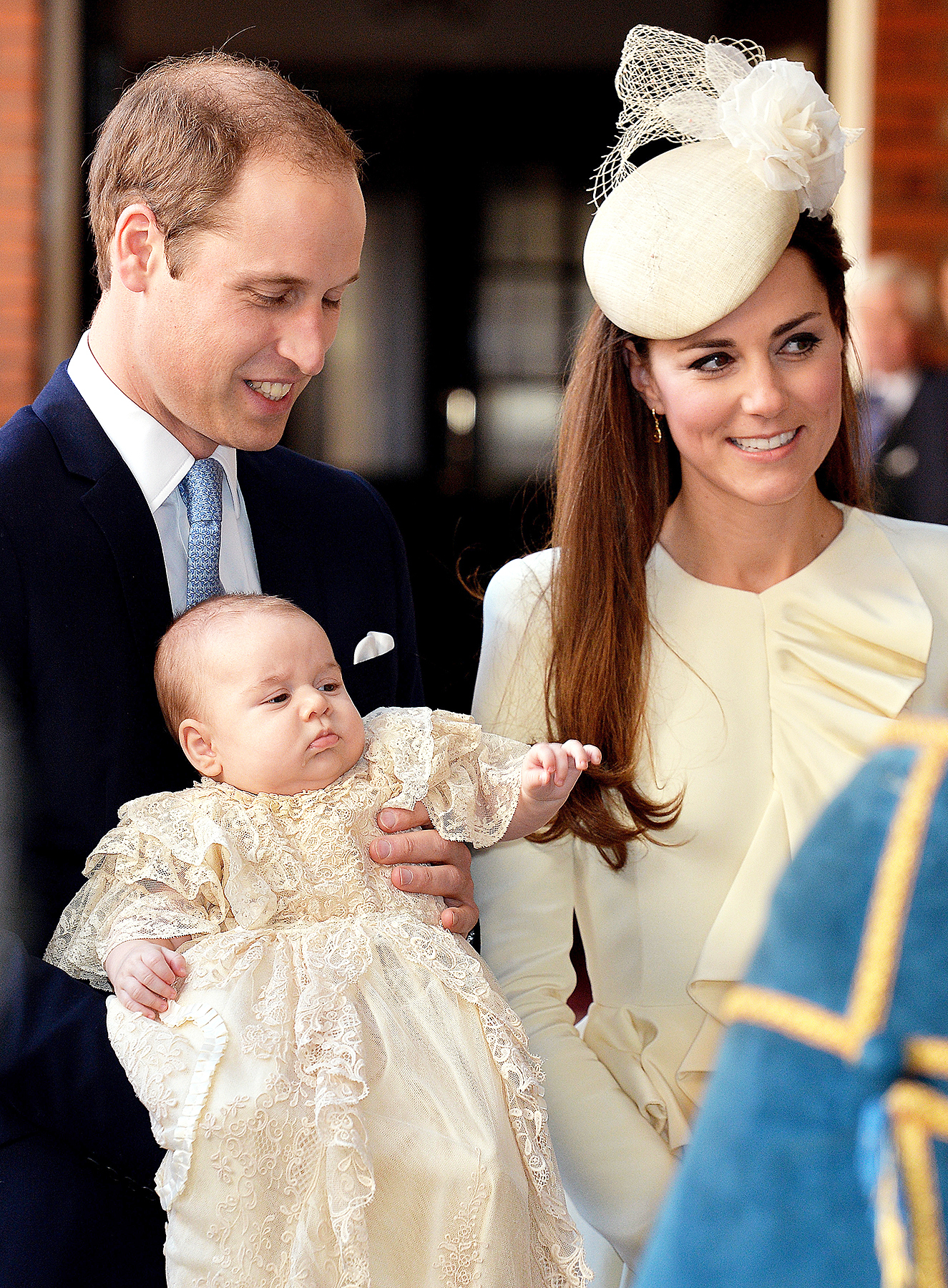 Prince George Prince William Kate Middleton grumpy christening