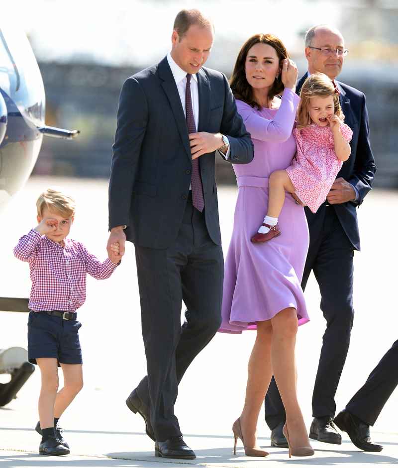 Prince George Prince William Kate Middleton Princess Charlotte Hamburg grumpy