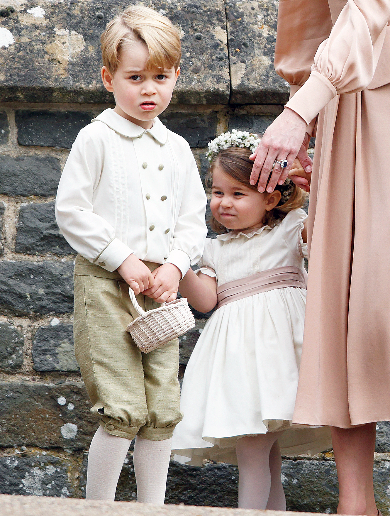 Prince George Princess Charlotte grumpy