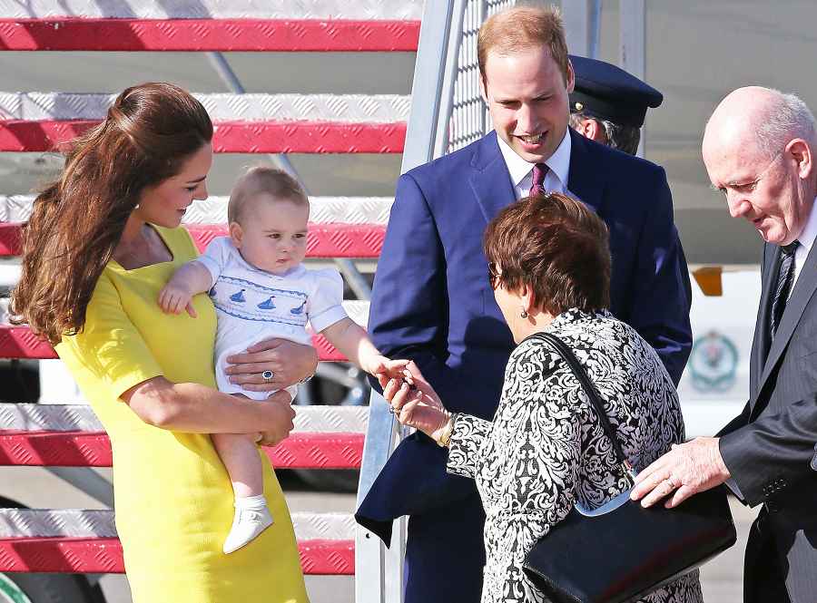 Prince George Prince William Kate Middleton grumpy