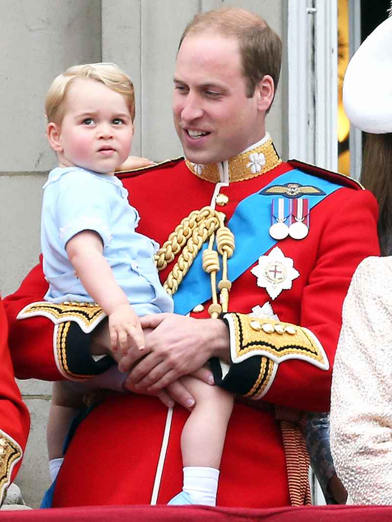 Prince George Prince William Trooping the Colour grumpy