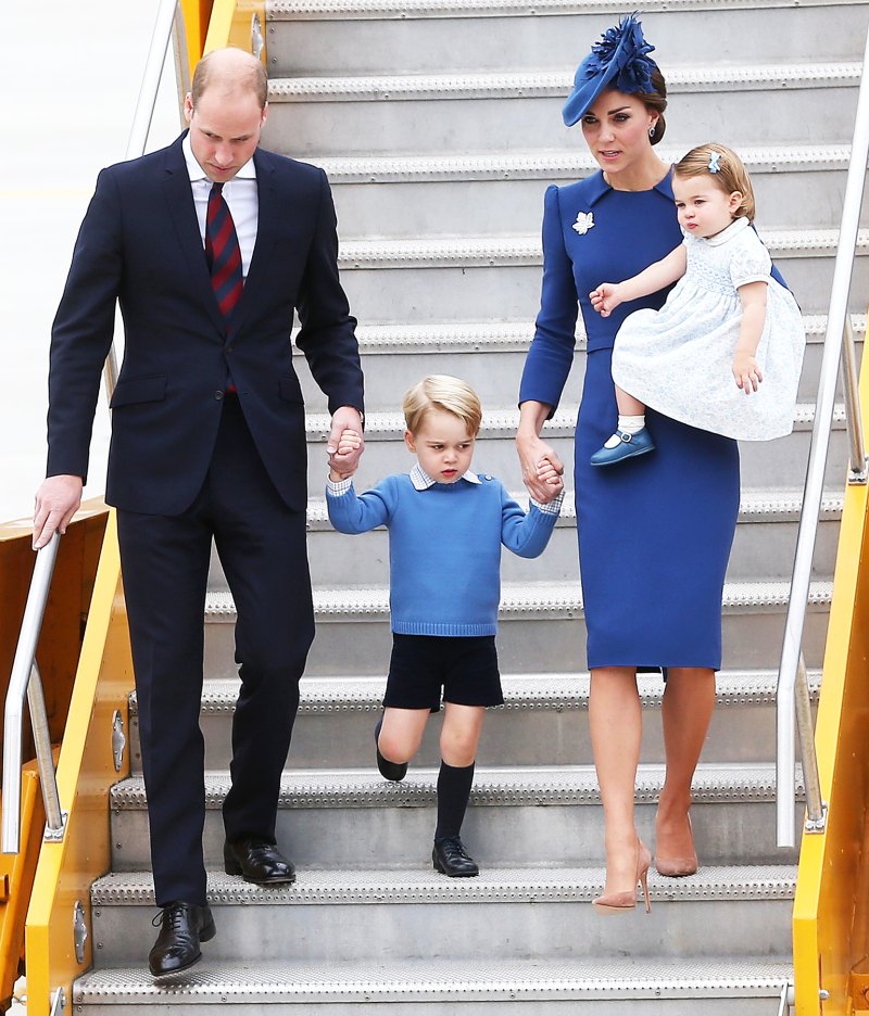 Prince George Prince William Kate Middleton Princess Charlotte grumpy
