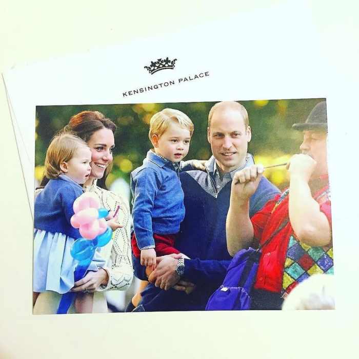 Prince William Duchess Kate 2016 Christmas card