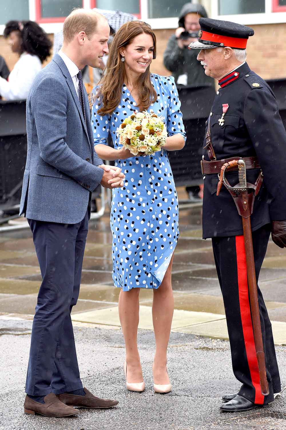 Catherine, Duchess of Cambridge and Prince William, Duke of Cambridge chats with Vice Lord Lieutenant of Essex Jonathon Douglas-Hughes during the visit of Stewards Academy with HeadsTogether on September 16, 2016 in Harlow, England.