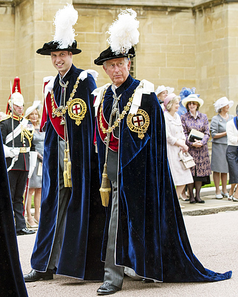 prince william and prince charles garter service