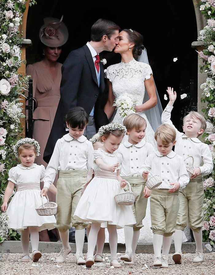 Prince George, Princess Charlotte, Kate Middleton, Pippa Middleton and James Matthews