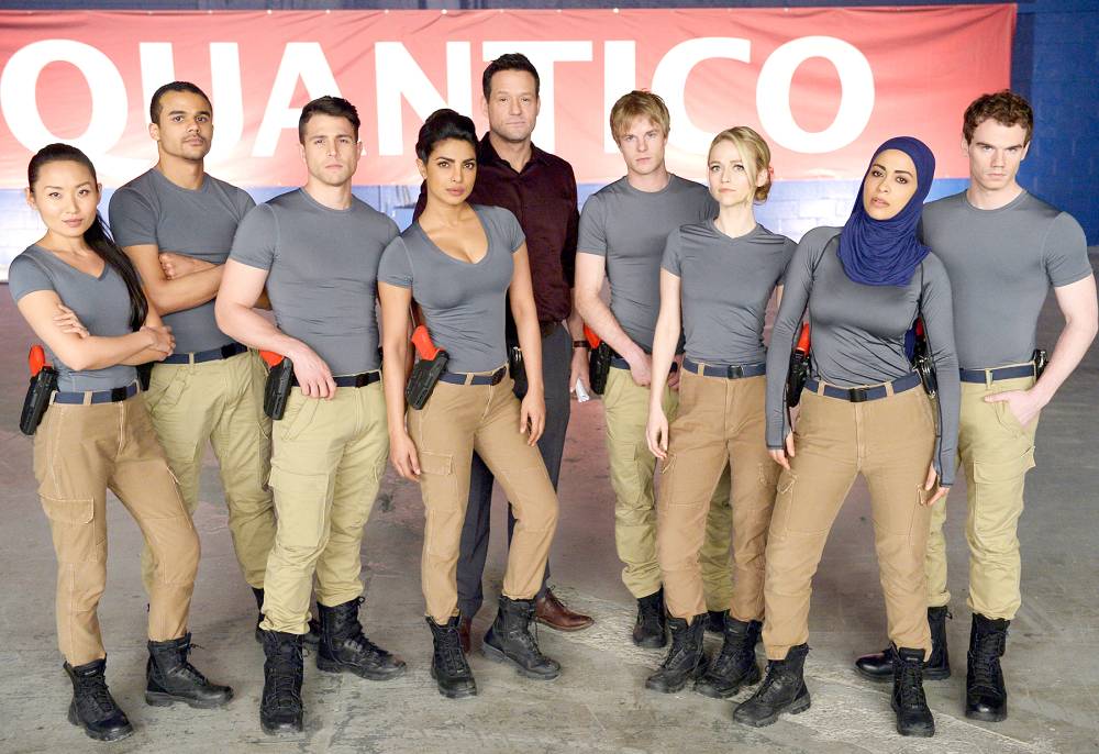 Li Jun Li, Jacob Artist, Lenny Platt, Priyanka Chopra, Josh Hopkins, Graham Rogers, Johanna Braddy, Yasmine Al Massri, and Jay Armstrong Johnson in Quantico.