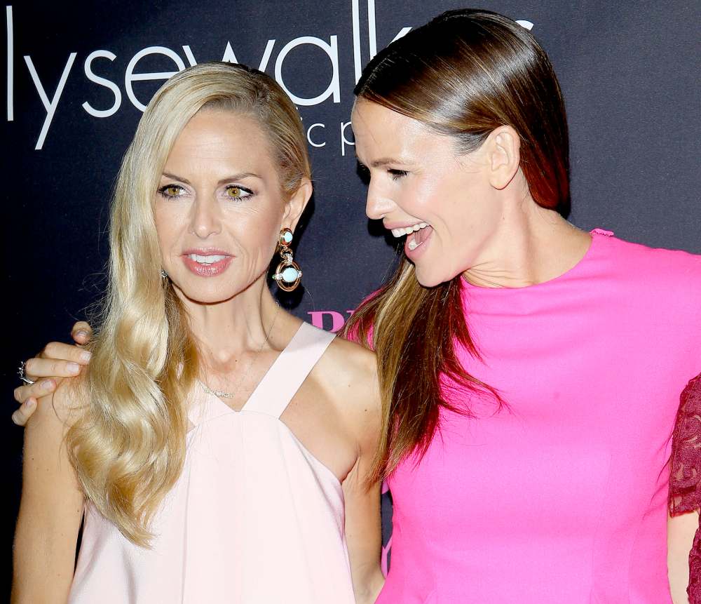 Rachel Zoe and Jennifer Garner arrive at the 10th Annual Pink Party held at Santa Monica Airport on October 18, 2014 in Santa Monica, California.