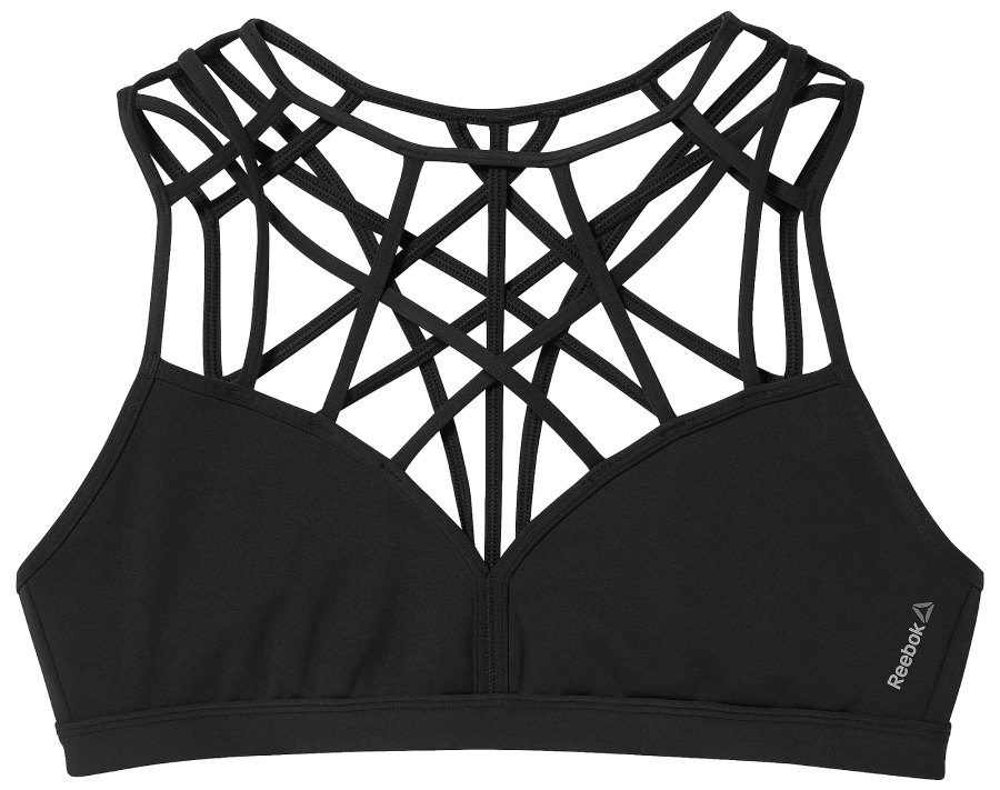 reebok sports bra black