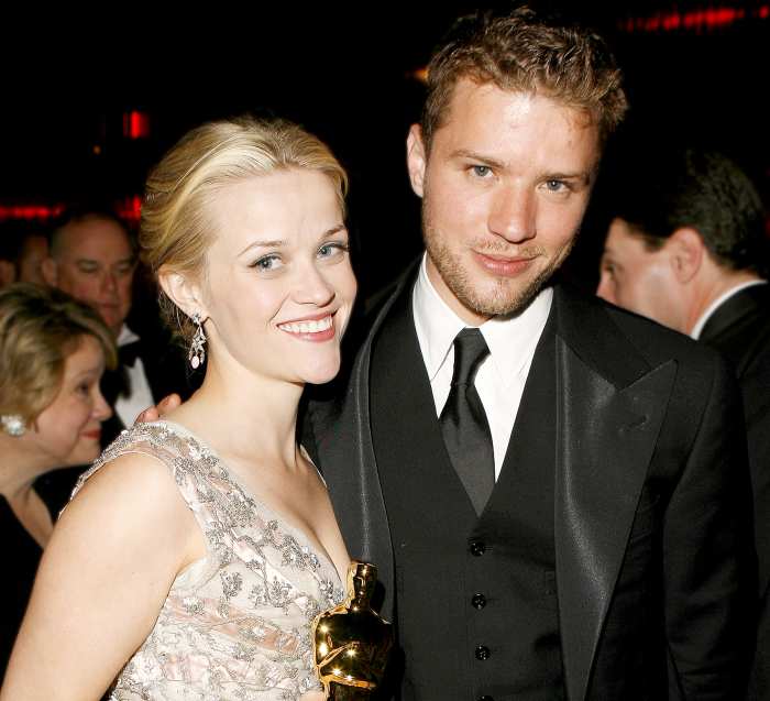 Reese Witherspoon and Ryan Phillippe attend The 78th Annual Academy Awards Governor's Ball in 2006.