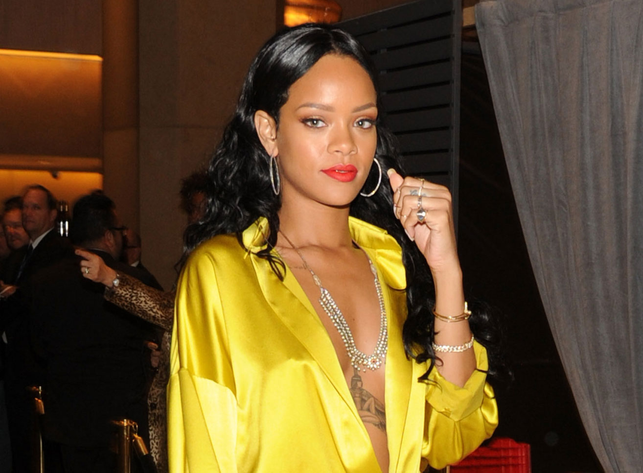 Rihanna during the 56th annual GRAMMY Awards Pre-GRAMMY Gala