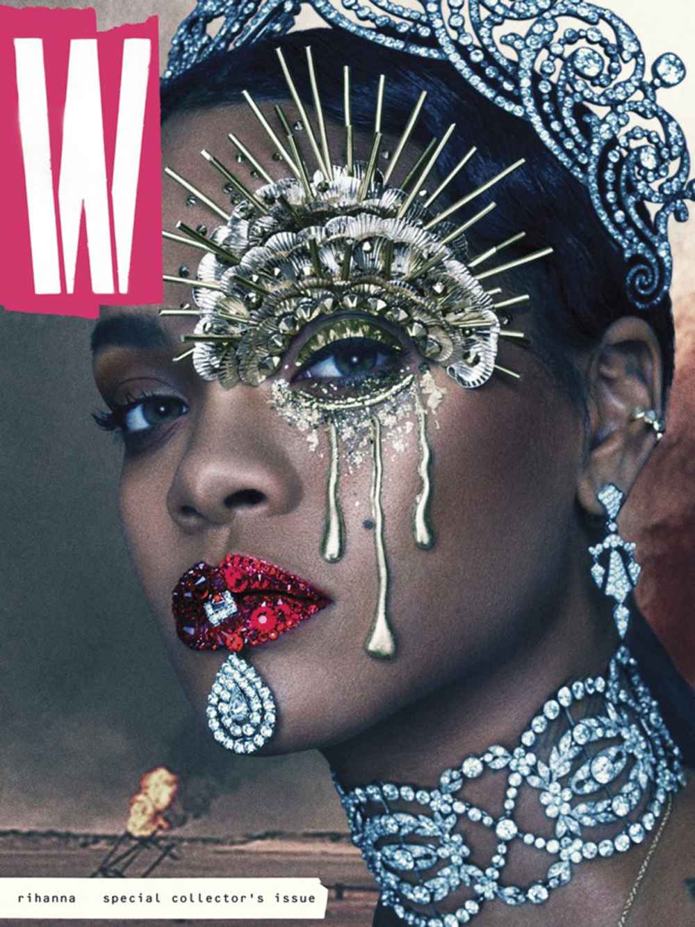Rihanna on the cover of W