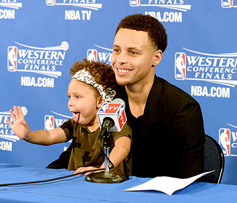 Riley and Stephen Curry