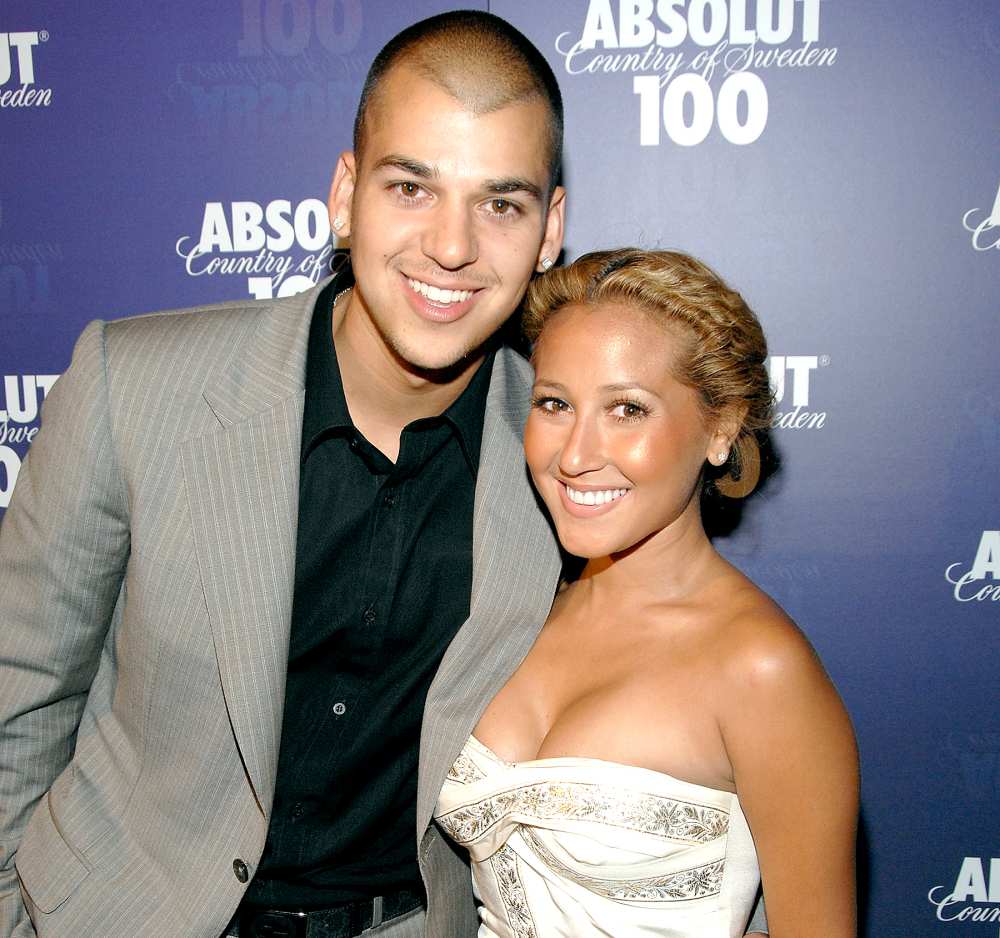 Rob Kardashian and Adrienne Bailon of the Cheetah Girls arrive at the
