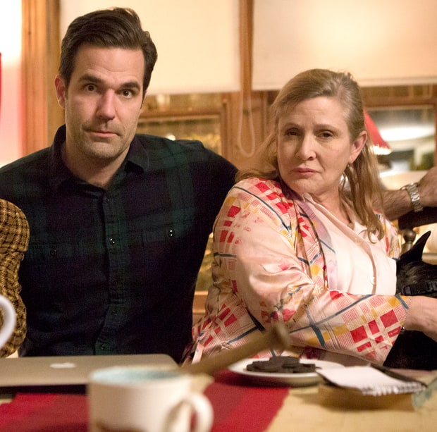 Rob Delaney and Carrie Fisher