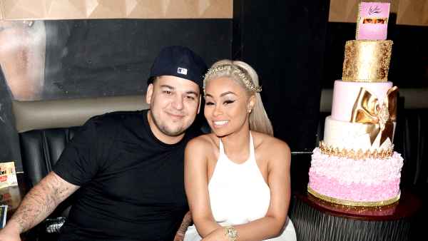 Blac Chyna and Rob Kardashian are all smiles as they celebrate Chyna's twenty-eighth birthday at the G5ive Strip Club in Miami in 2016. INFphoto.com