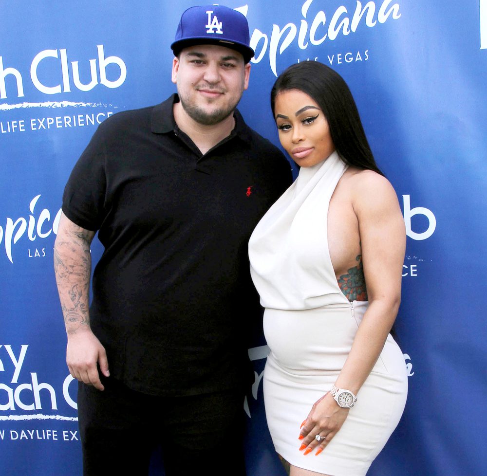 Rob Kardashian and Blac Chyna at Sky Beach Club at The Tropicana Hotel.