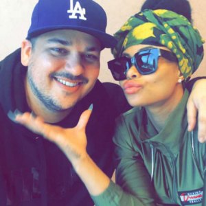 Rob Kardashian smiles with Blac Chyna